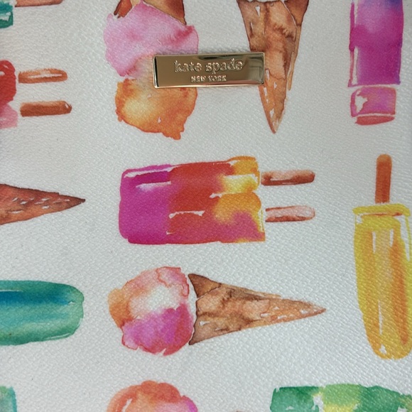 Kate Spade Ice Cream Popsicle Flavor of the Month Large Leather Tote & Pouch - Picture 13 of 13